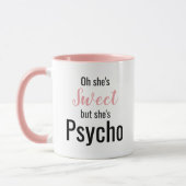 Grappig Schattig maar Psycho | Leuk Mok (Links)