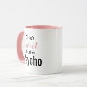 Grappig Schattig maar Psycho | Leuk Mok (Voorkant links)
