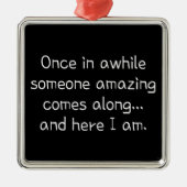 Grappig schattig meisje metalen ornament (Voorkant)