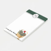Grappig schattig meisjesachtig Vakantie kerstkat m Post-it® Notes (Schuin)