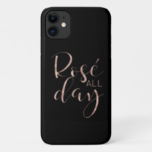 Grappig schattig Roos de hele dag wijnliefhebber c Case-Mate iPhone Case