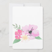 Grappig schattig roze flamingo baby shower virtuee kaart (Achterkant)