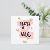 Grappig schattig, roze voor mij en voor jou. (Staand voorkant)