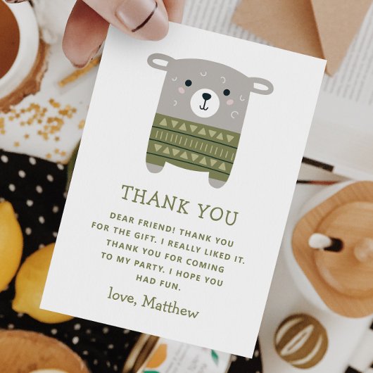 Grappig schattig schaap dier. Kids verjaardag zoo  Bedankkaart