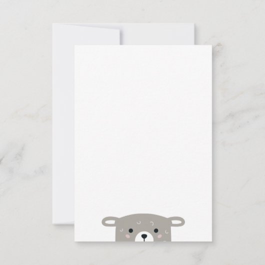 Grappig schattig schaap dier. Kids verjaardagsdier Bedankkaart (Achterkant)