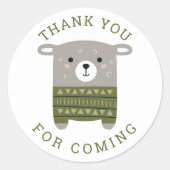 Grappig schattig schaap. Kinder Zoo boerderij Verj Ronde Sticker (Voorkant)