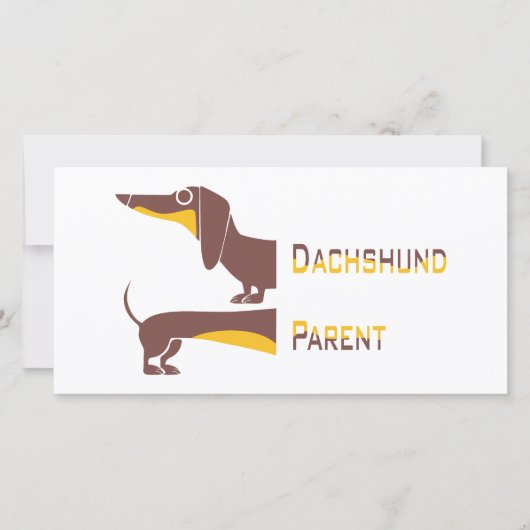 Grappig schattig teckel voor lange hond ouder (Voorkant)