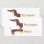Grappig schattig teckel voor lange hond ouder (Voorkant / Achterkant)