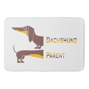 Grappig schattig teckel voor lange hond ouder badmat
