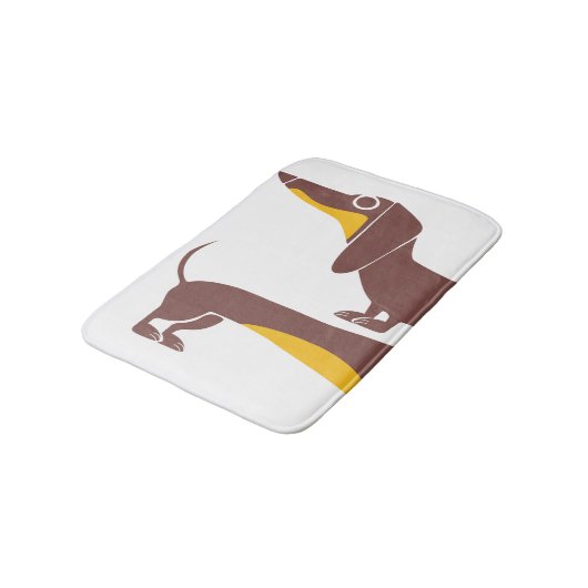 Grappig schattig teckel voor lange hond ouder badmat (Gekanteld)