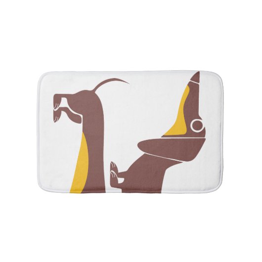 Grappig schattig teckel voor lange hond ouder badmat (Voorkant)