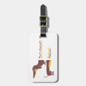 Grappig schattig teckel voor lange hond ouder bagagelabel (Voorkant verticaal)