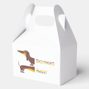 Grappig schattig teckel voor lange hond ouder bedankdoosjes