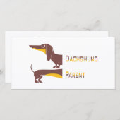 Grappig schattig teckel voor lange hond ouder bedankkaart (Voorkant / Achterkant)