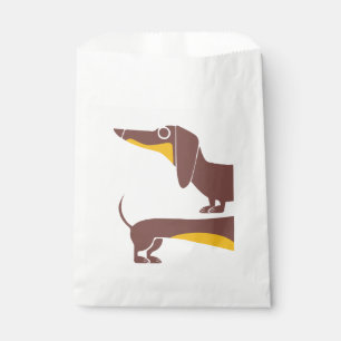 Grappig schattig teckel voor lange hond ouder bedankzakje