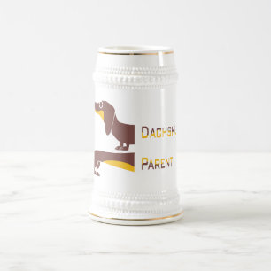Grappig schattig teckel voor lange hond ouder bierpul