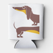 Grappig schattig teckel voor lange hond ouder blikjeskoeler (Voorkant)