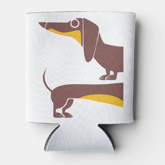 Grappig schattig teckel voor lange hond ouder blikjeskoeler (Voorkant)