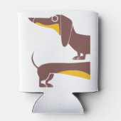 Grappig schattig teckel voor lange hond ouder blikjeskoeler (Achterkant)