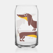 Grappig schattig teckel voor lange hond ouder blikvorm glas (Achterkant)