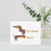Grappig schattig teckel voor lange hond ouder briefkaart (Staand voorkant)