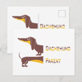 Grappig schattig teckel voor lange hond ouder briefkaart (Voorkant / Achterkant)