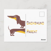 Grappig schattig teckel voor lange hond ouder briefkaart (Achterkant)