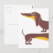 Grappig schattig teckel voor lange hond ouder briefkaart (Voorkant / Achterkant)