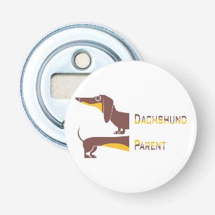 Grappig schattig teckel voor lange hond ouder button flesopener
