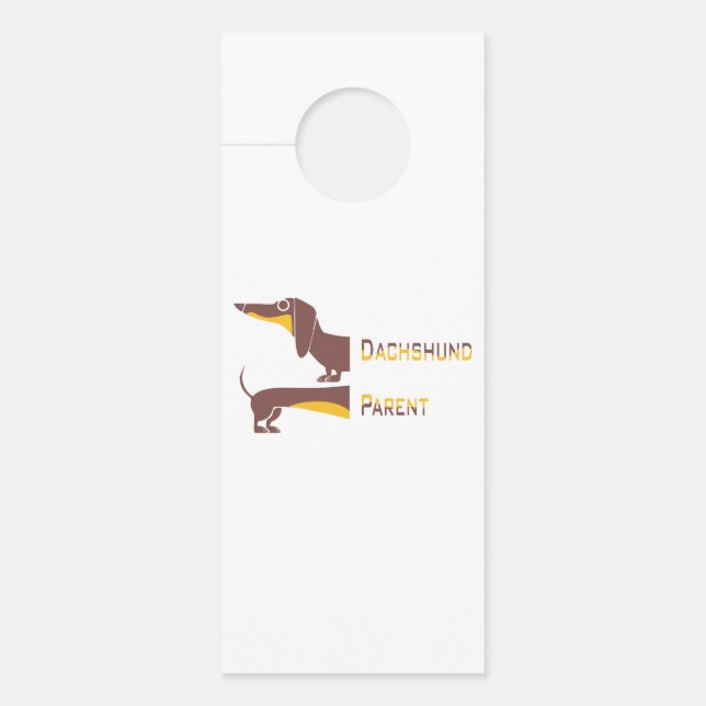 Grappig schattig teckel voor lange hond ouder deurhanger (Voorkant)