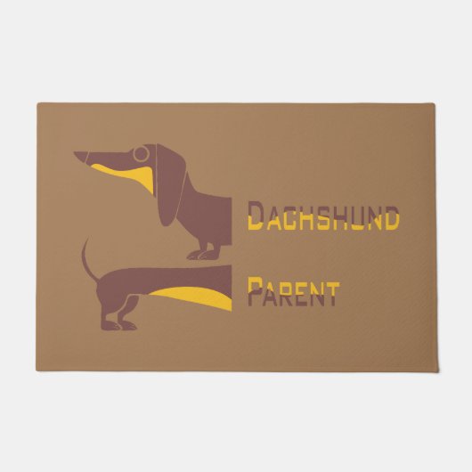 Grappig schattig teckel voor lange hond ouder deurmat (Voorkant)