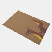 Grappig schattig teckel voor lange hond ouder deurmat (Schuin)