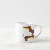Grappig schattig teckel voor lange hond ouder espresso kop (Rechts)