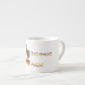 Grappig schattig teckel voor lange hond ouder espresso kop (Voorkant rechts)