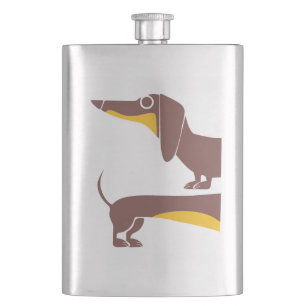 Grappig schattig teckel voor lange hond ouder flacon
