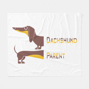 Grappig schattig teckel voor lange hond ouder fleece deken