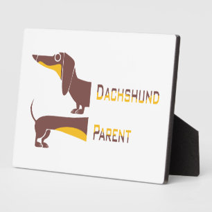 Grappig schattig teckel voor lange hond ouder fotoplaat