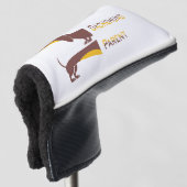 Grappig schattig teckel voor lange hond ouder golfheadcover (3/4 voorkant)