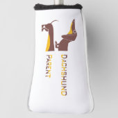 Grappig schattig teckel voor lange hond ouder golfheadcover (Draai 90)