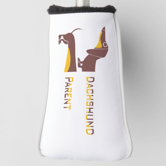 Grappig schattig teckel voor lange hond ouder golfheadcover (Draai 90)