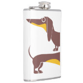Grappig schattig teckel voor lange hond ouder heupfles (Rechts)