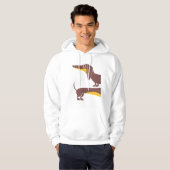 Grappig schattig teckel voor lange hond ouder hoodie (Voorkant volledig)
