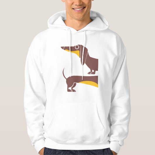 Grappig schattig teckel voor lange hond ouder hoodie (Voorkant)