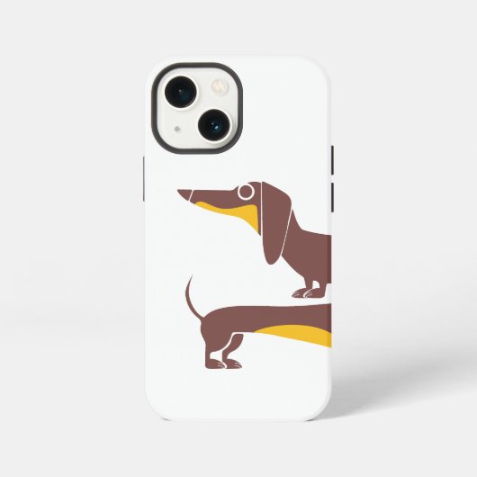 Grappig schattig teckel voor lange hond ouder iPhone hoesje (Achterkant)