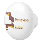 Grappig schattig teckel voor lange hond ouder keramische knop (Rechts)