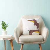 Grappig schattig teckel voor lange hond ouder kussen (Stoel)