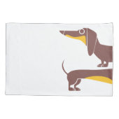 Grappig schattig teckel voor lange hond ouder kussensloop (Achterkant)