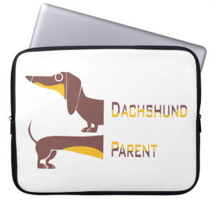 Grappig schattig teckel voor lange hond ouder laptop sleeve