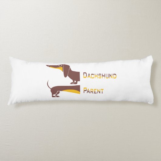 Grappig schattig teckel voor lange hond ouder lichaamskussen (Voorkant)