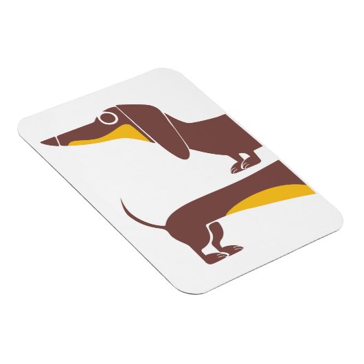 Grappig schattig teckel voor lange hond ouder magneet (Rechterzijde)